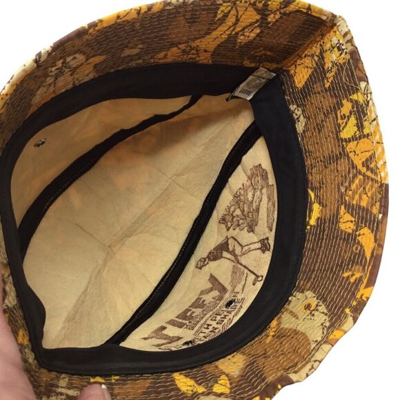 Vintage Jiffy Golf Hat Cap Men's Pellon Lined All Over Print USA Camo Mod Sz L - Picture 7 of 10